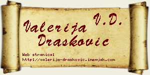 Valerija Drašković vizit kartica